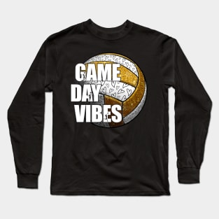 Bleached Volleyball Game Day Vibes Volleyball Mom Leopard Long Sleeve T-Shirt